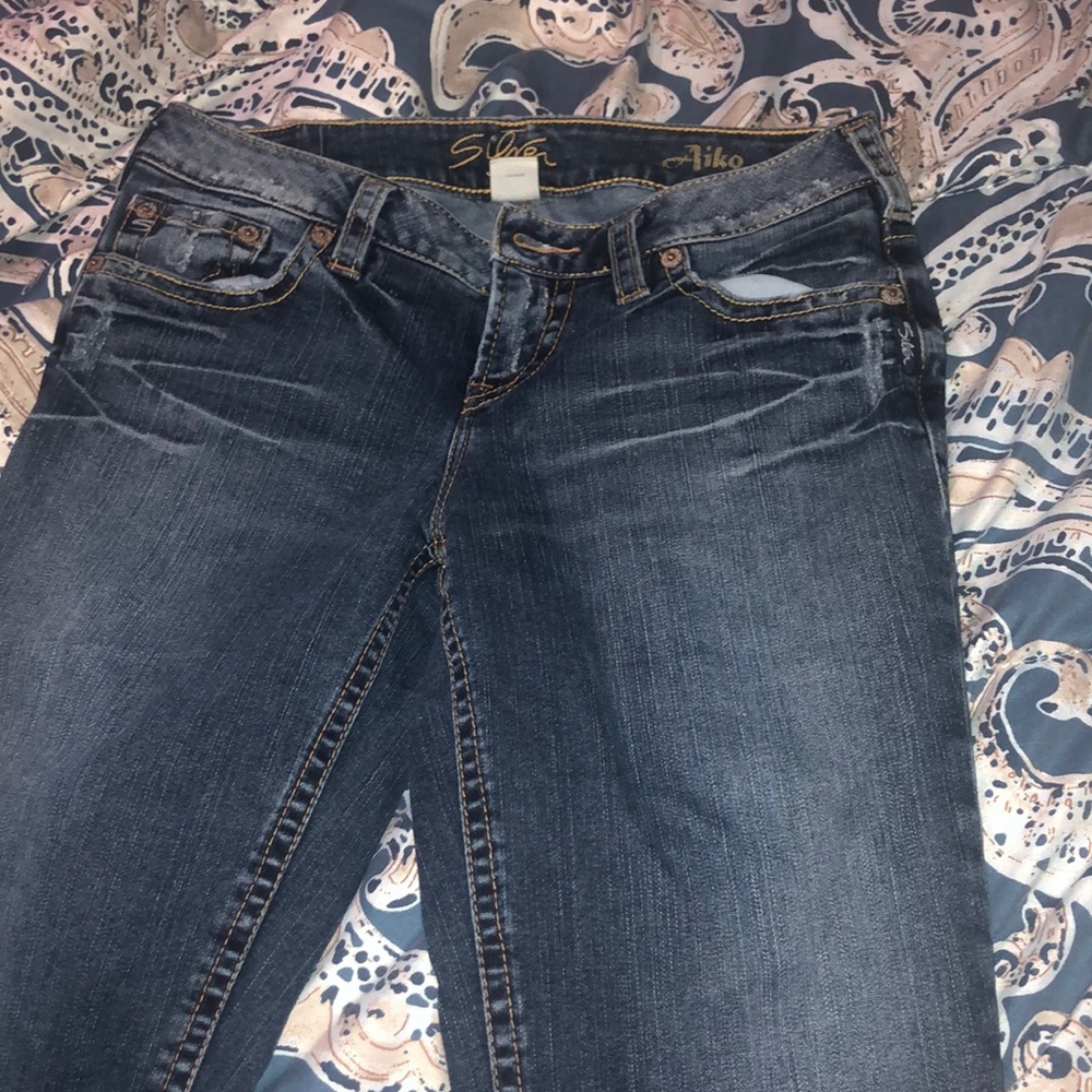 Silver Boot Cut Jeans